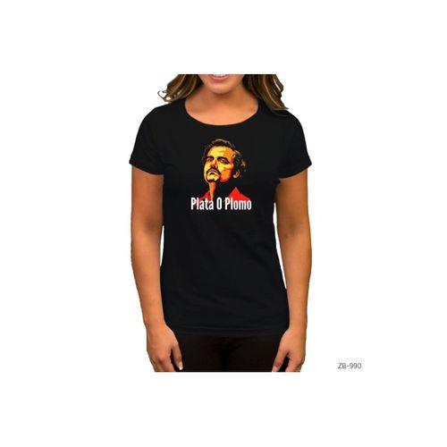 Narcos Plata O Plomo Siyah Kadın Tişört