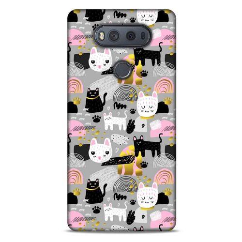 Lopard LG K61 Uyumlu Kılıf Kediler (8) Baskılı Kılıf Cins Kediler