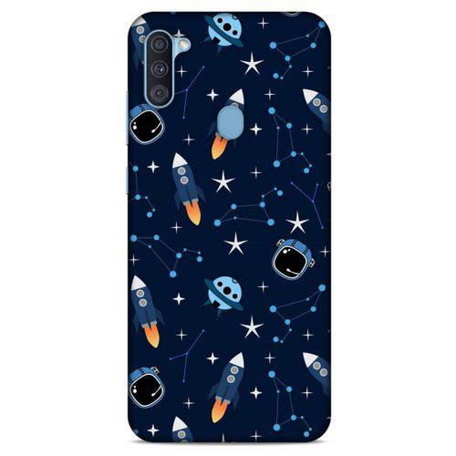 Samsung Galaxy A11 Uyumlu Kılıf Mavi Delisi (22) Tam Koruma Kılıfı Astronot