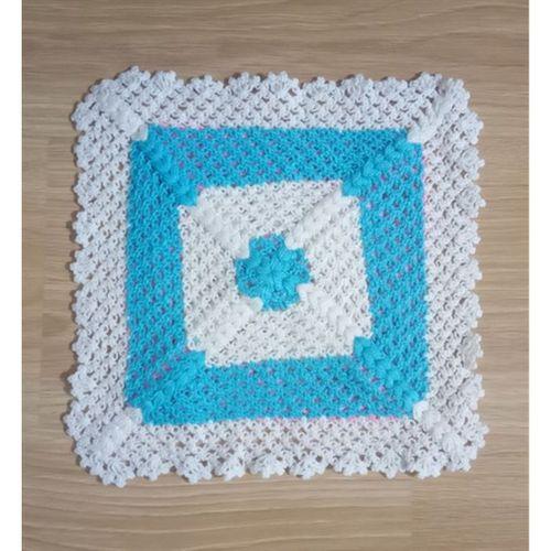 El İşi Pamuklu Banyo Lifi,El Örgüsü Mavi Beyaz Pembe Duş Lifi 26X26Cm