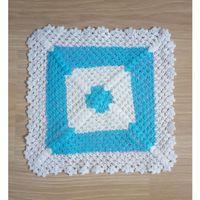 El İşi Pamuklu Banyo Lifi,El Örgüsü Mavi Beyaz Pembe Duş Lifi 26X26Cm