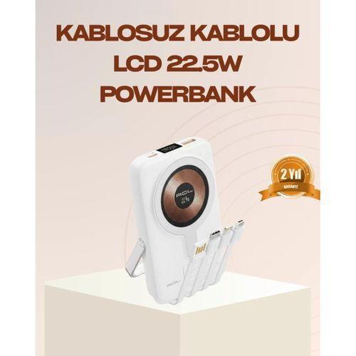 Manyetik Kablosuz Powerbank 22.5w Hızlı Şarj Lcd Ekranlı
