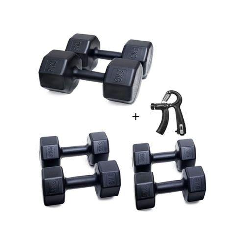 Ps Spor 3 Çift Dambıl Set 3 Kg + 5 Kg + 7 Kg + Ayarlanabilir Sayaçlı El Yayı