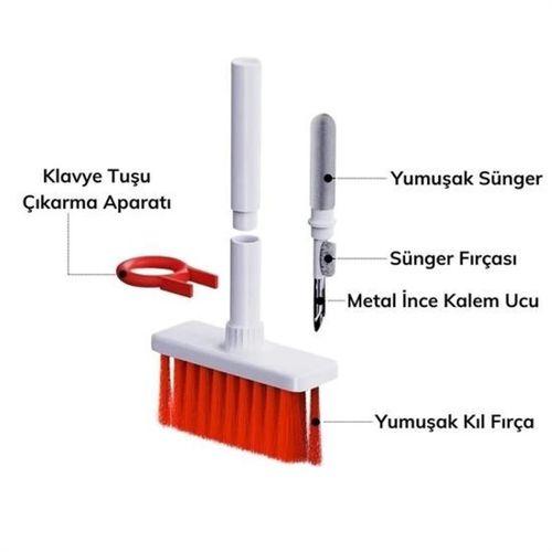 Çok Amaçlı Kırmızı Hassas Fırça Başlıklı Bilgisayar Laptop Temizleme Fırçası