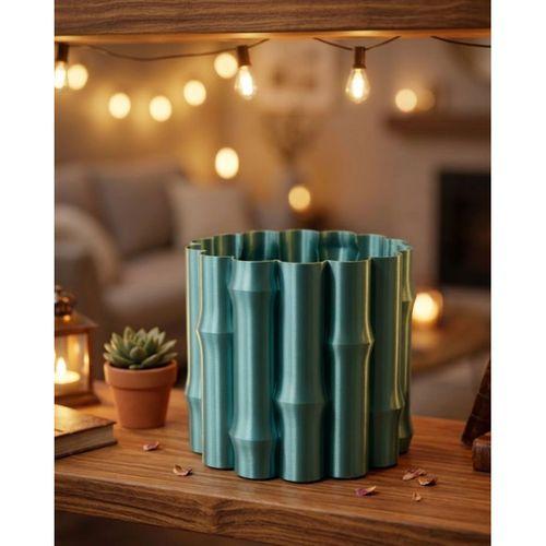 Parlak Yeşil Dekoratif Vazo Modern Tasarım Şık Masa Üstü Aksesuar