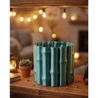 Parlak Yeşil Dekoratif Vazo Modern Tasarım Şık Masa Üstü Aksesuar