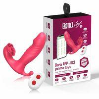 Darla APP RCT - Şarjlı Kumanda Ve Telefon Kontrollü İleri Geri Hareketli Anal Vajina Klitoris Uyarıcı 3 in 1 Giyilebilir Vibratör