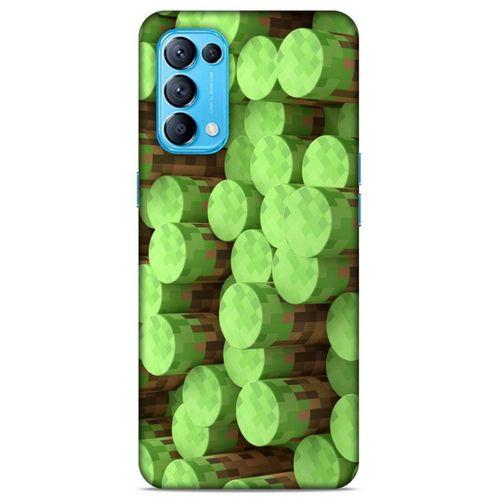 Lopard Oppo Reno 5 5G Uyumlu Kılıf PiXel (8) Baskılı Kılıf Yeşiller