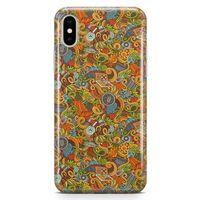 Apple iPhone X Kılıf Doodle Piknik Seti Arka Kapak Koruma Desenli Full Koruyucu