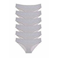 6 adet Süper Eko Set Likralı Kadın Slip Külot Gri