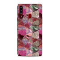 Samsung Galaxy A20s Uyumlu Kılıf Romans (30) Silicone Case Pembe Yeşil