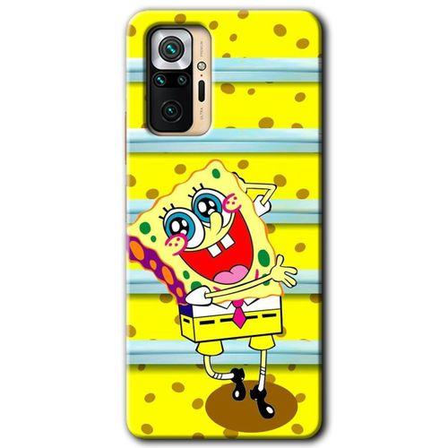 Xiaomi Redmi Note 10 Pro Kılıf Baskılı Arka Kapak - Aşık Sünger Bob +Tam Ekran Koruyucu
