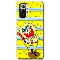 Xiaomi Redmi Note 10 Pro Kılıf Baskılı Arka Kapak - Aşık Sünger Bob +Tam Ekran Koruyucu