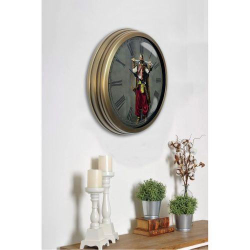 40 Cm Eskitme Metal Yeniçeri Osmanlı Duvar Saati