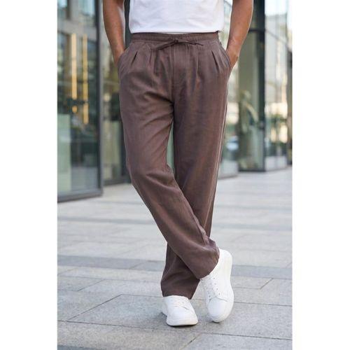Wert Lyocell Kumaş Relaxed Fit Çİft Pileli Jogger Eşofman Altı Pantolon - Kahve