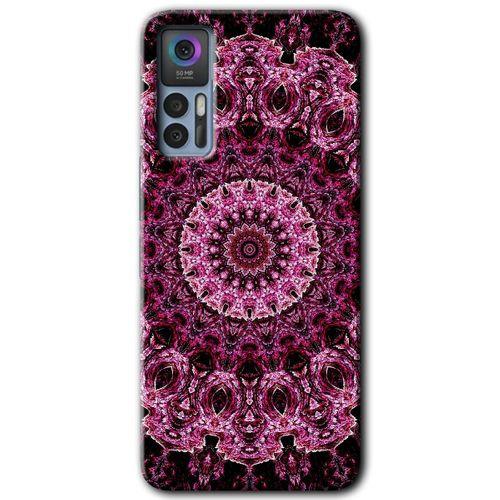 TCL 30 Kılıf HD Desen Baskılı Arka Kapak - Mandala Patterns Kaleidoscope