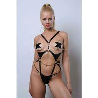 Ağ Bölgesi Açık Deri Body Harness, Deri Fantezi Giyim, Clubwear - Brf1170