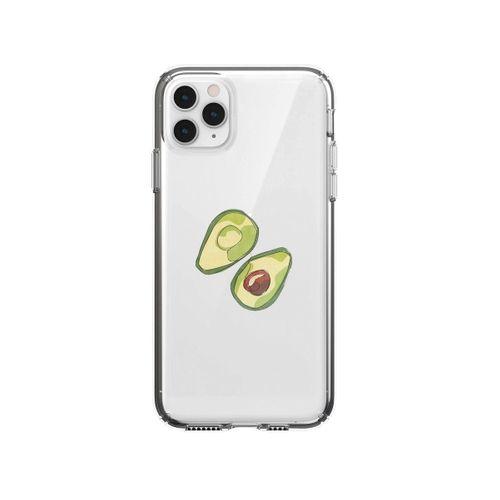 iPhone 11 Pro Avokado Art Desenli Premium Şeffaf Silikon Kılıf