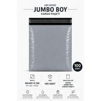 Gri Cepsiz Jumbo Boy Kargo Poşeti 60x62+5 Cm 100 Adet
