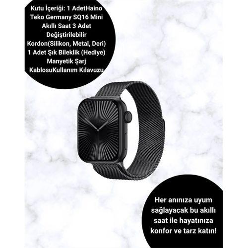 SQ-16 Mini Series 10 Akıllı Saat – 3 Kordon + Hediye Bileklik