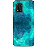 Xiaomi Mi 10 Lite Kılıf Pastel Renkler (6) Silikon Kılıf Mavi Yeşil