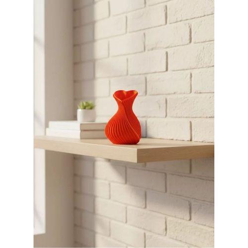 Kalpli Turuncu Dekoratif Vazo 11 Cm Modern Şık Masaüstü Aksesuar