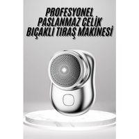 Mini Sıfır Sakal Yanak Tıraş Makinesi Usb Şarjlı Sıfır Sakal Taşınabilir Korumalı