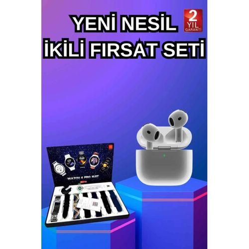 3.nesil Tws Bluetooth Kulaklık Bluetooth Bağlantılı Akıllı Saat Amoled Ekran Plastik Hasır Kordon