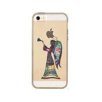 iPhone 5 Mandala Melek Kız Premium Şeffaf Telefon Kılıfı