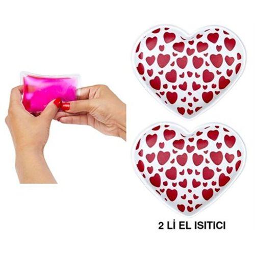 Sıa 2 Adet Küçük Kalpler Cep Sobası,El Isıtıcı,Sıcak Su Torbası Pvc  9Cm