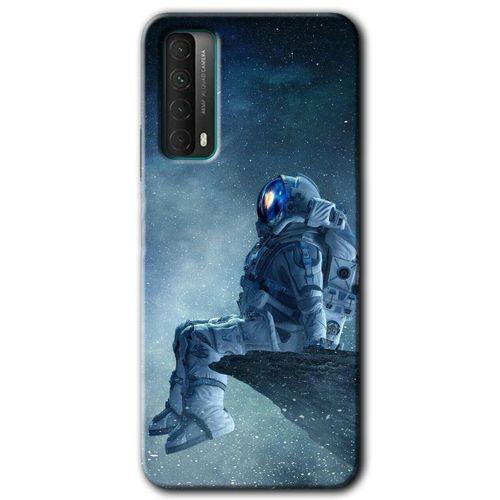 Huawei P Smart 2021 Kılıf HD Desen Baskılı Arka Kapak - Astronot Yalnızlığı
