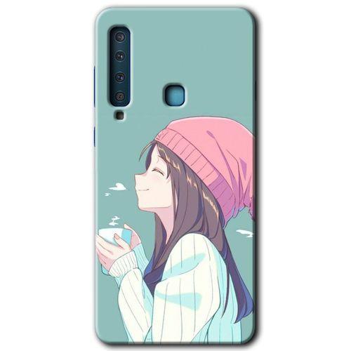 Galaxy A9 2018 Kılıf HD Desen Baskılı Arka Kapak - Happy Girl + Kırılmaz Cam