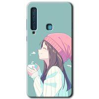 Galaxy A9 2018 Kılıf HD Desen Baskılı Arka Kapak - Happy Girl + Kırılmaz Cam