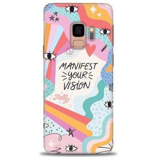 Samsung Galaxy S9 Kılıf HD Baskılı Kılıf - Manifest Your Vision + Tam Ekran Koruyucu