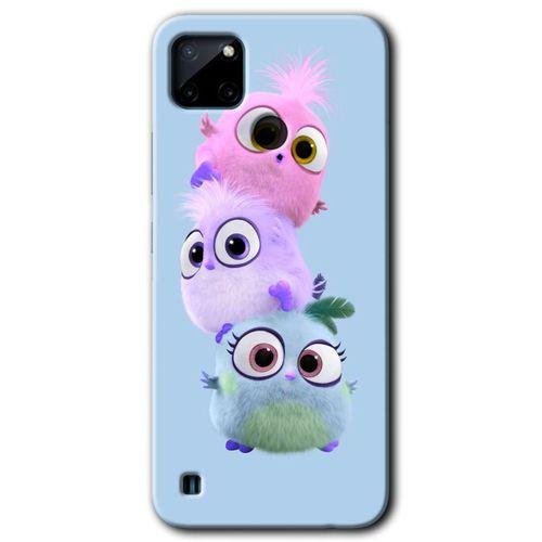 Realme C21 Kılıf HD Desen Baskılı Arka Kapak + Temperli Cam - Puffy
