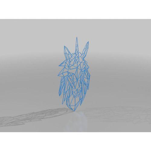 Düşük Poligon Tek Boynuzlu At Siluet Kafa (Bu ürün Sadece Plastik parçadır - Almadan Önce Soru Sorabilirsiniz)
