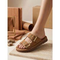 Yazlık Kadın Taba İnce Taban Tokalı Terlik