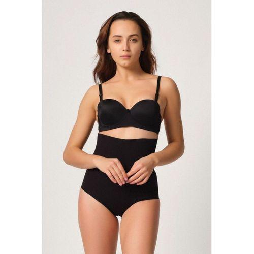 Siyah  2708 Lazer Yüksek Bel Kesim Slip Hayalet Korse