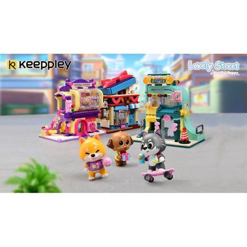 Keeppley Lovely Street K28009 Husky Skate Shop Shopre Gökyüzü Şeker Dükkanı Yapı Blokları Oyuncak Seti