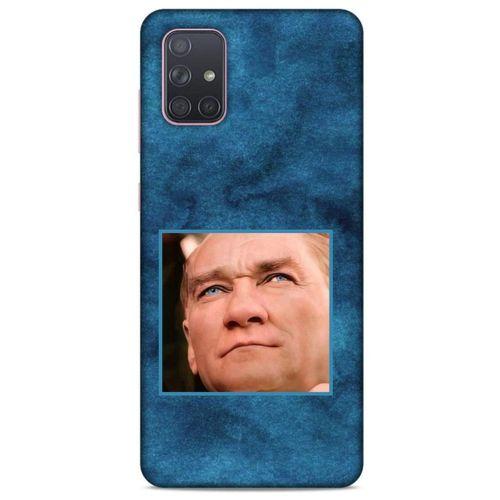 Samsung Galaxy A71 Kılıf Atatürk (26) Tpu Silikon Kılıf Mavi Gök
