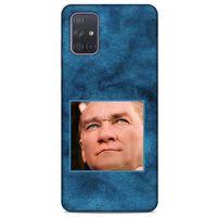 Samsung Galaxy A71 Kılıf Atatürk (26) Tpu Silikon Kılıf Mavi Gök
