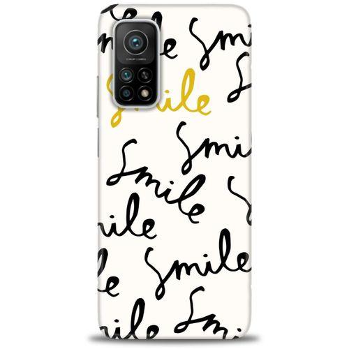 Xiaomi Mi 10T Kılıf HD Baskılı Kılıf - S Smile + Tam Ekran Koruyucu