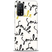 Xiaomi Mi 10T Kılıf HD Baskılı Kılıf - S Smile + Tam Ekran Koruyucu