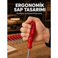 Çelik 7'li Tornavida Seti Ergonomik Sap Profesyonel Kullanım
