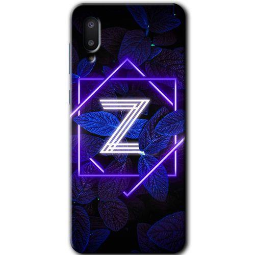 Potkal Hediye Fabrikası Samsung Galaxy A02 Kılıf HD Desen Baskılı Arka Kapak - Dark Neon Yaprak Z Harfi