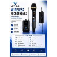 Wireless Mikrofon Sistemi Uhf Kablosuz El Mikrofonu Profesyonel Ses Performansı 50 Mt Menzil