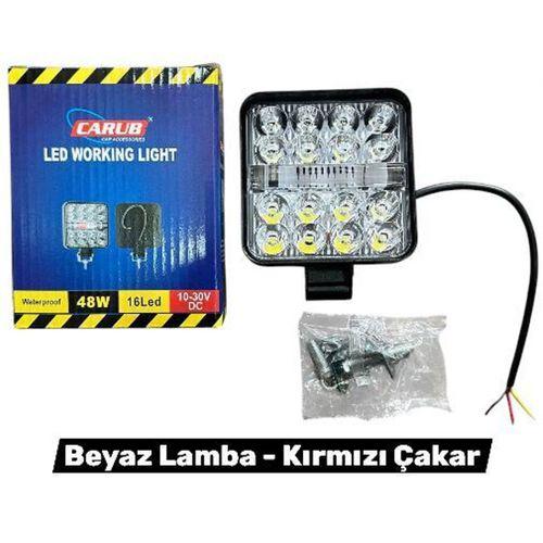 Mini lamba 10-30V Beyaz-Kırmızı Çakarlı