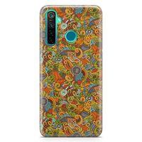 Realme 5 Pro Kılıf Doodle Piknik Seti Arka Kapak Koruma Desenli Full Koruyucu