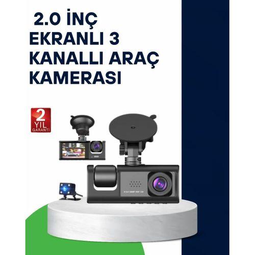 Üç Kameralı Araç Kamerası Full Hd Gece Görüş  G-sensör