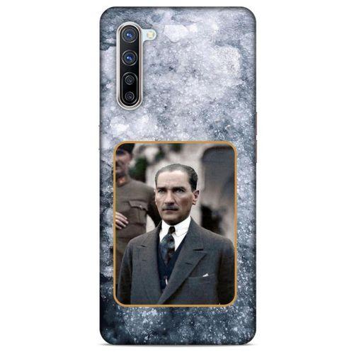 Oppo Reno 3 Pro 5g Kılıf Atatürk (32) Soft Silikon Kılıf Gri Buzul